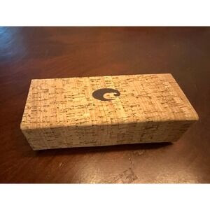 Costa Del Mar Collapsible Sunglasses Case Cork Texture Foldable Triangular Brown